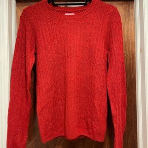 Bass super soft red cableknit sweater